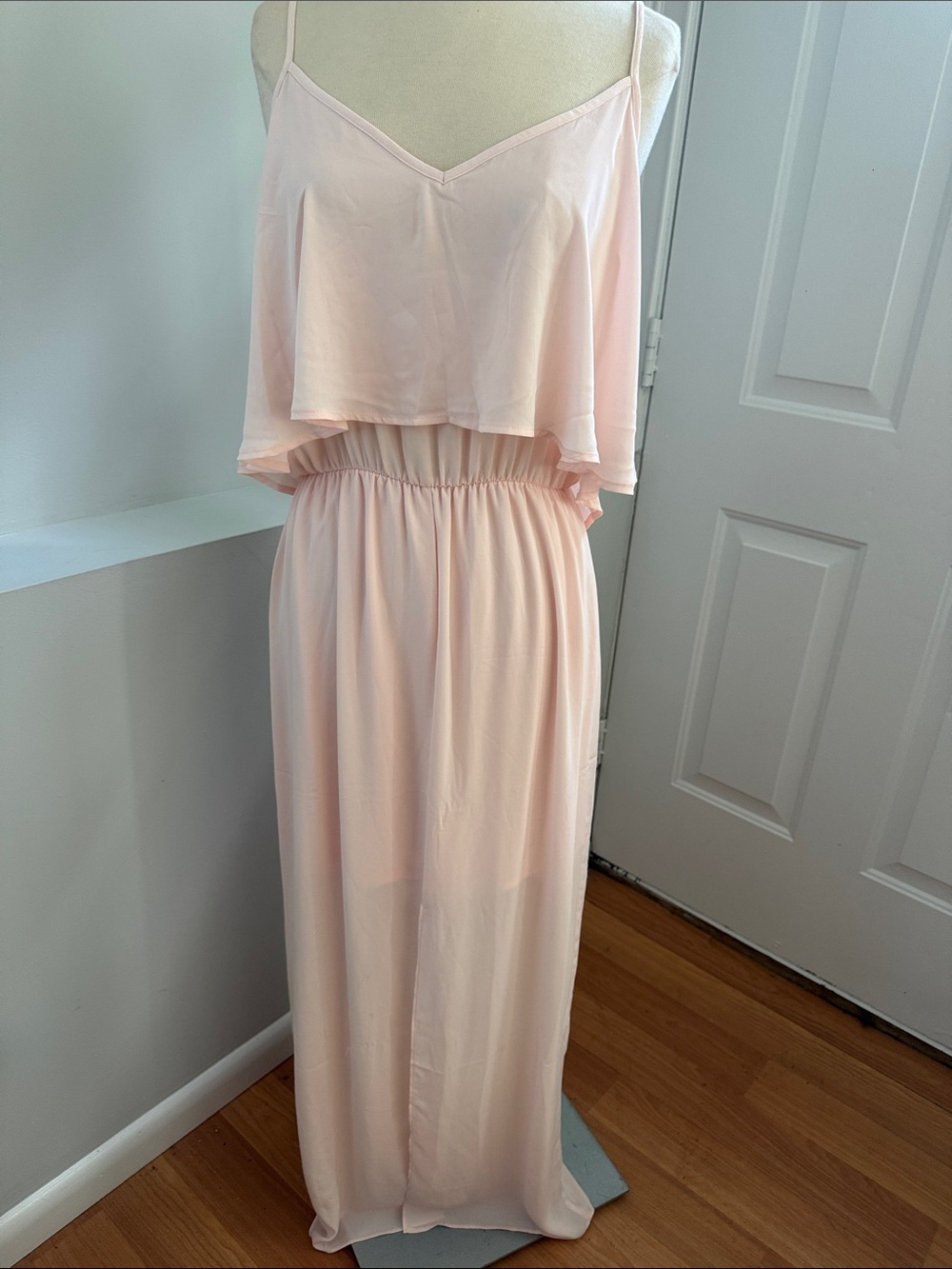 Lark & Ro Soft Pink Spaghetti Strap Maxi Dress (61)
